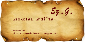 Szokolai Gréta névjegykártya